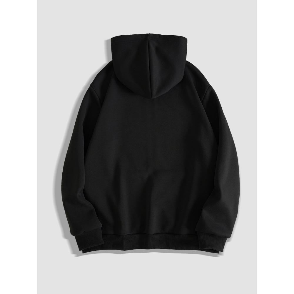 Heavy Duty Men's Hooded Sweatshirt, Fashionable Street Style Cardigan, Zipper Jacket
