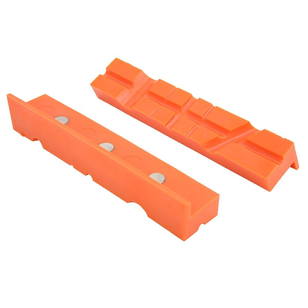 2pcs Nylon Vise Jaw Pads Strong Magnetism Protective Jaw Pads Vise Jaw Covers For Metalworking