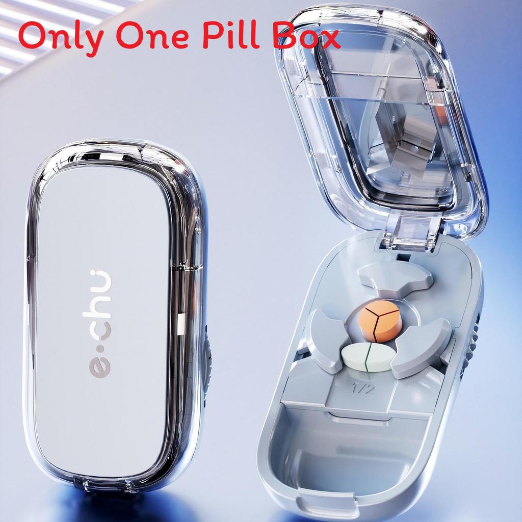 Portable Pill Cutter With Precise Quarter Split For Medicine Dispensers