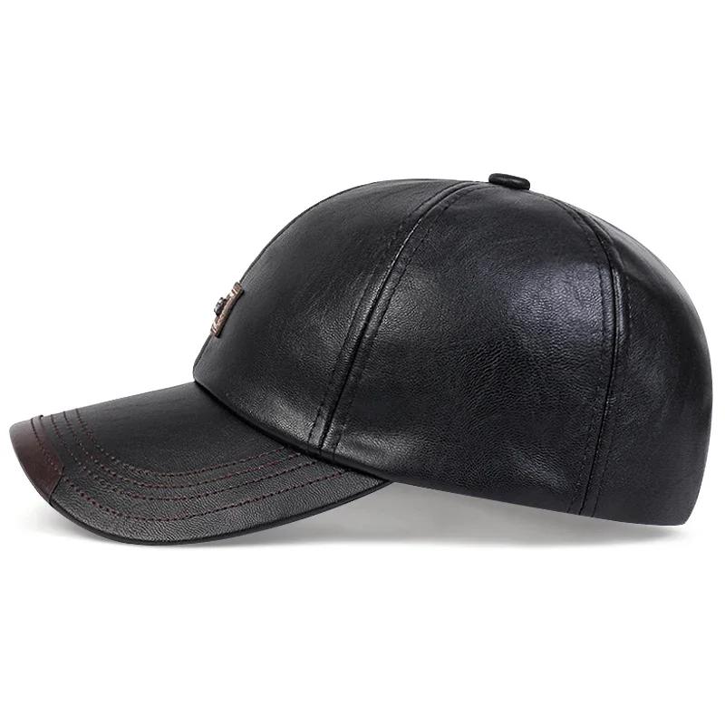 Unisex JAMONT Label Leather Baseball Caps Spring Autumn Outdoor Adjustable Casual Hats Dad Hat Sunscreen Hat