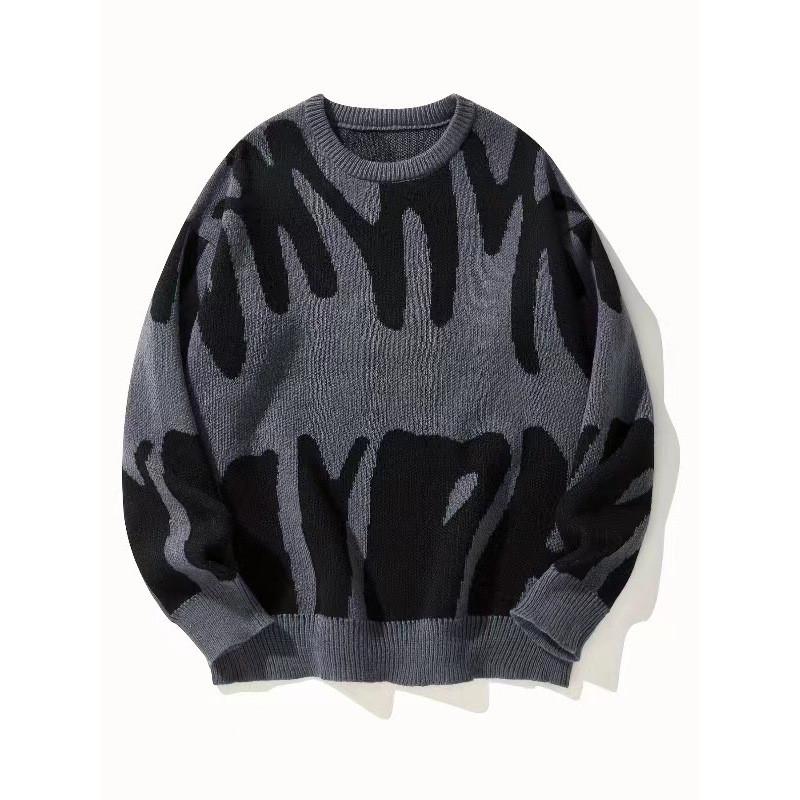 Korean Style Mens Sweater With Jacquard Knit For Casual Spring Fashion