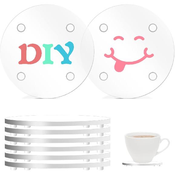 2 Pack Acrylic Coaster Transparent Coaster for Desk Clear Desk Irregular Coast Cloud Shape Drink Cup Ornaments for Home Kitchen Bar Dining Table