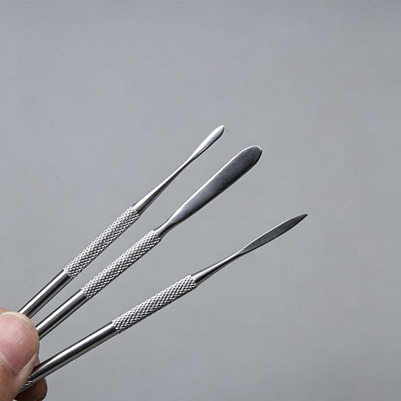 3Pcs Stainless Steel Clay Sculpting Spatula Kit Non Slip Handle for Pottery DIY Home Art Activities