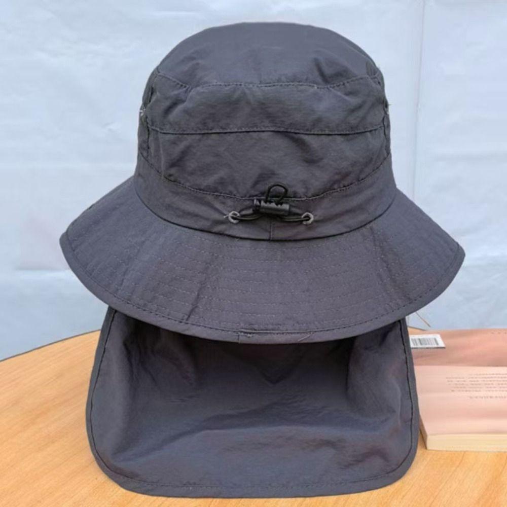 UPF 50+ Foldable Bucket Hat Waterproof Wide Brim Sun Hat Lightweight Anti-UV Fishman Hat  Unisex