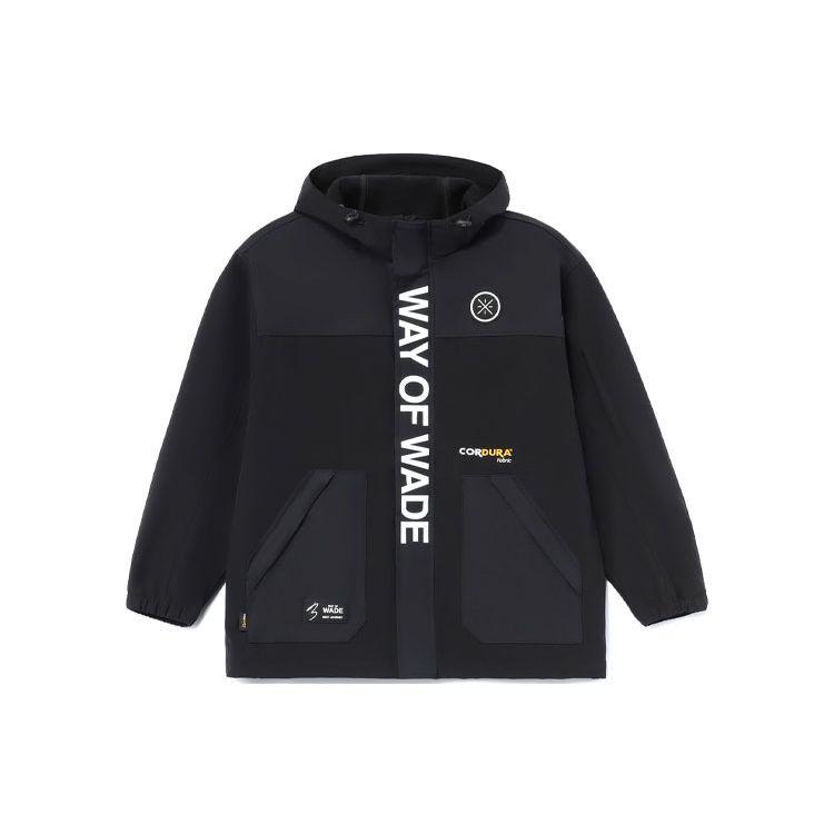 Li Ning Зимняя серия Wade Принт с буквами Флис Свободный Логотип Спортивная толстовка Куртка Мужские куртки Черный AFDR747-1 XL