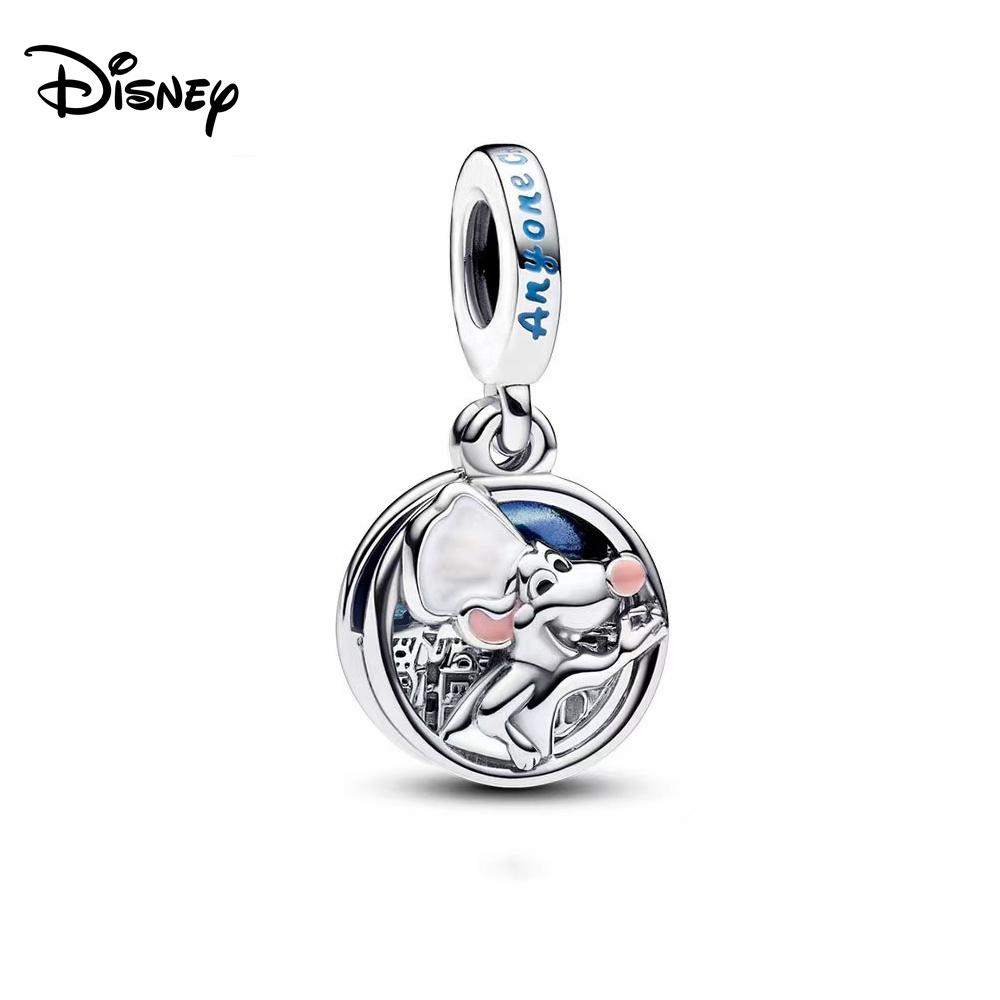 Disney 925 Stříbrné přívěsky Korálky Medvídek Minnie Jahoda Pasuje na 3mm Originální Náramek Náhrdelník Dámské DIY Jemné Šperky Dárky