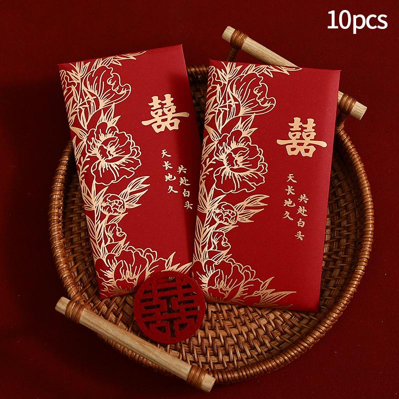 1Pc  Cloth Wedding Red Envelope Traditional Chinese Wedding Red Envelope Lucky Money Packets With Tassel Weddings Supplies