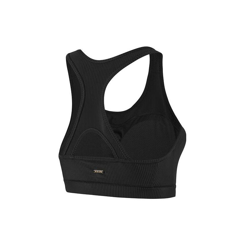 Skechers Everyday Performance Series Solid Knitted Shockproof Sports Bra Women Underwear Carbon-Black P223W094-0018