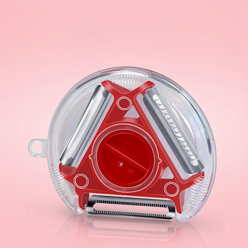 

Trio Peeler Set Vegetable Peeler Slicer Shredder Multi Stainless Steel Blade Grater Kitchen Gadgets Julienne Cutter Tool червоний
