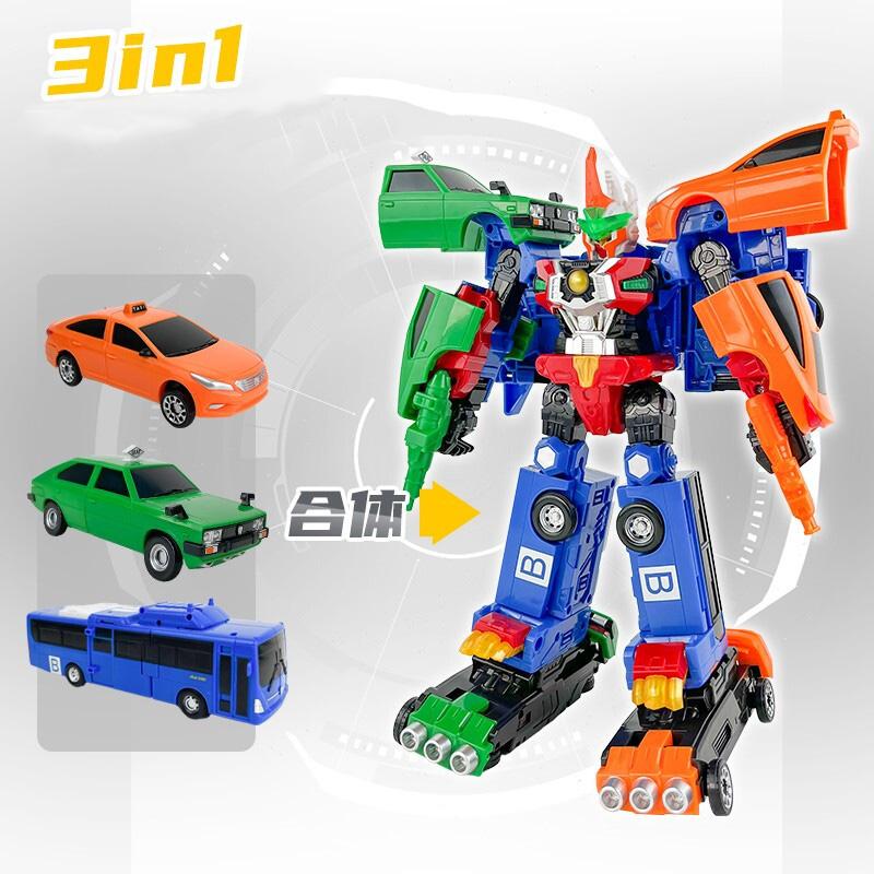 3 IN 1 Hello Carbot Road Saver Transformation Robot Toys Action Figures Deformation Rescue Car Bus Toy for Children Gift