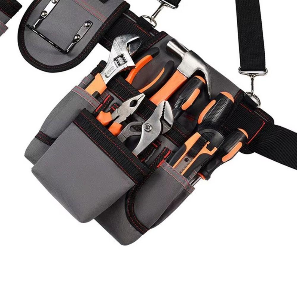 Large Capacity Professional Tool Belts Vest Type Electrician Special Tool Bag  Gardening