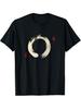 1PC Men's Enso Circle Goa for KARMA Om T-Shirt - Black Bohemian 100% Short Sleeve Tee, Round