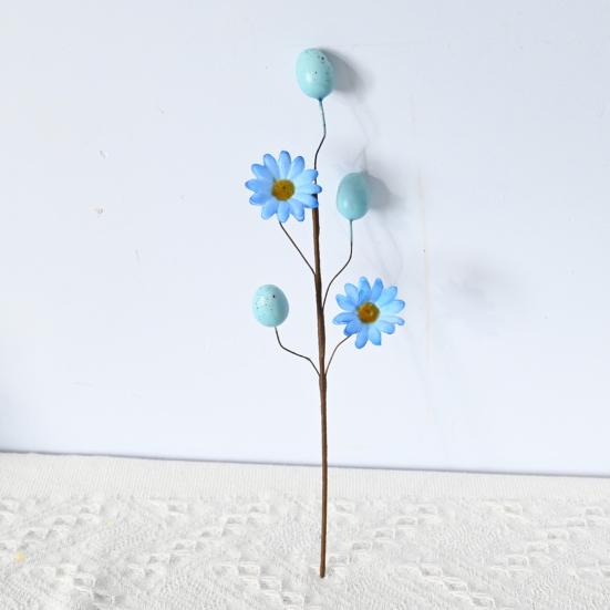Easter Egg Picks Spring Artificial Flower Branch with Colorful Eggs for Floral Arrangements Party Home Table Centerpiece