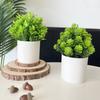 Mini Potted Fake Plants Artificial Greenery Plants Plastic Eucalyptus In Pot For Home Office Desk Coffee Table Farmhouse Decor