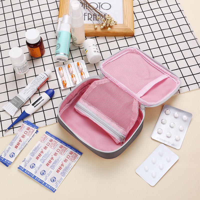 Heart-Shaped Korean Travel First Aid Kit and Medicine Storage Bag