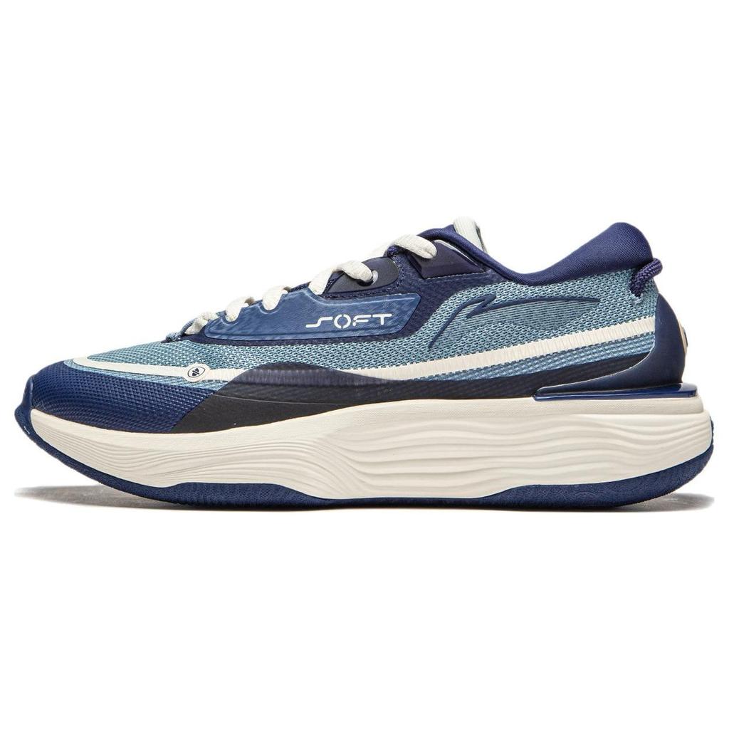 Li Ning Soft Warm Trendy Non-Slip Wear-Resistant Low-Top Casual Shoes Men sneakers Light-Gray Blue Deep-Navy AGLT121-3