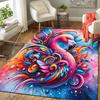 1pc Colorful Flamingo Print, Design Indoor Area Rug - Soft, Anti-Slip, and Durable Gaming Room Decor for Bedroom