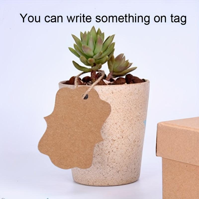 100pcs Kraft Paper Gift Tags with String - Blank Hang Labels for Party Favors, Holiday Presents & Everyday Office Use