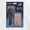 Men's Razor Set with Durable Stainless Steel, Five-Layer Ultra-Thin Blades