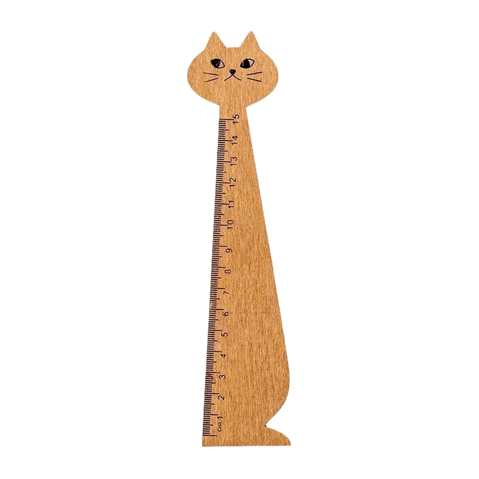

Zakka Style Wooden-Ruler with Cat Design Student Drawing & Measuring Tool Cute Japanese Home & Office Desk Accessory