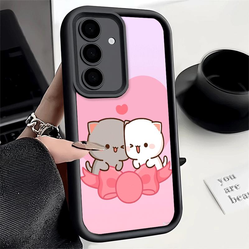 Phone Case for Samsung Galaxy A17 A16 A15 A14 A13 Cartoon Cute Peach Goma A56 A36 A26 A55 A35 A25 A54 A34 A24 A53 A33 A23 A07 A0