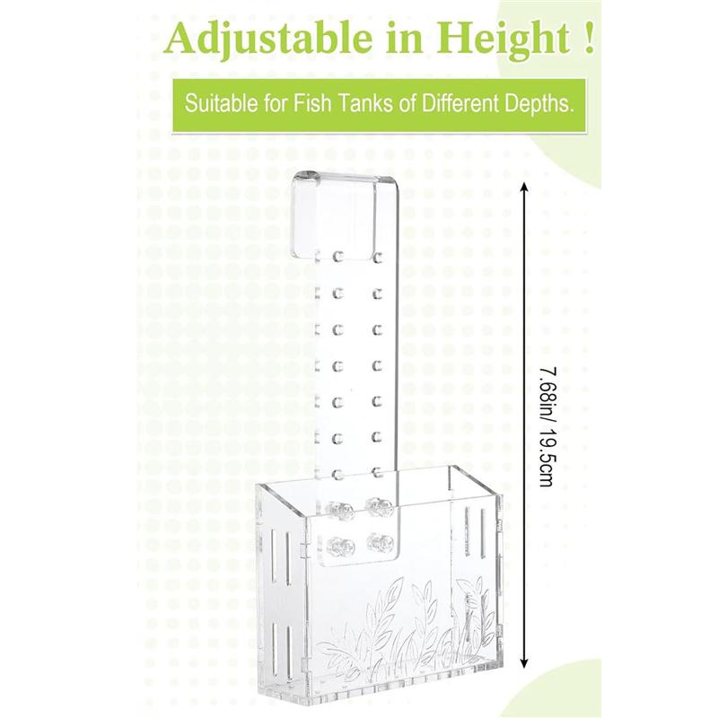 2X Aquarium Planter - Hanging Aquarium Plant Holder Acrylic Aquatic Plant Cups Fish Tank Plant Holder B