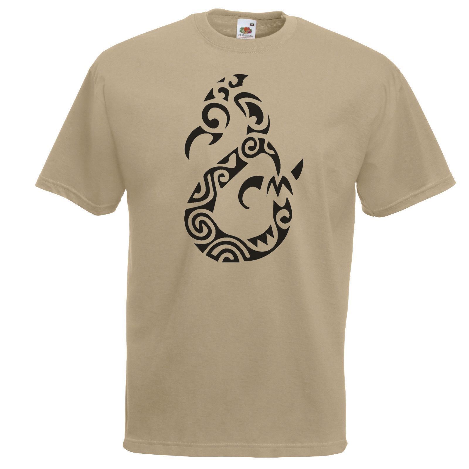 Adults Unisexaia Spirit Polynesian Tribal Tattoo Symbol Unisex Khaki TShirt S