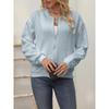 2025 Women's Elegant Ribbed Knit Zipper Jacket (Solid Color)