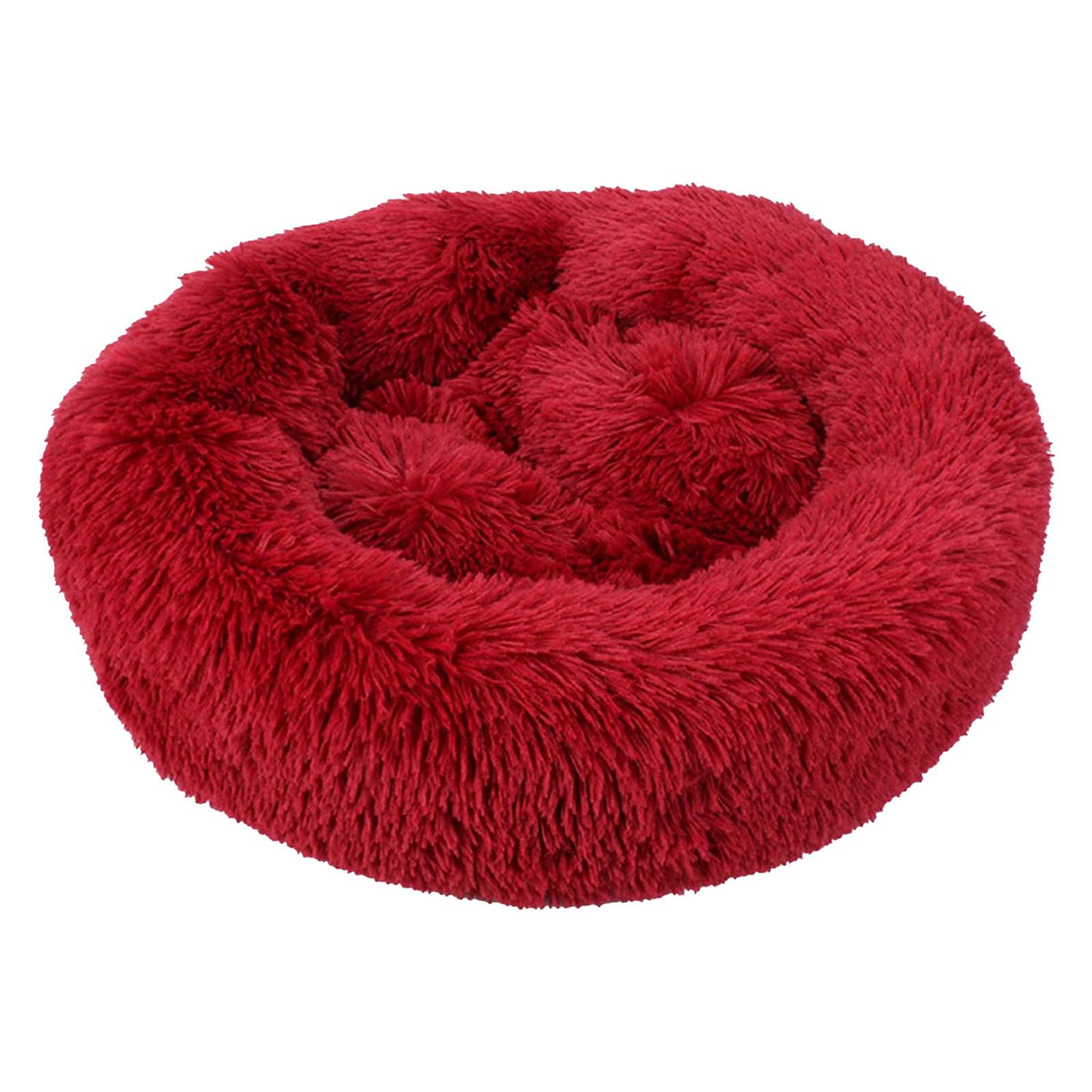 

And Winter Thick Plush Round Pet Pad For Deep Sleep Cat Kennel Pet Cotton S красный