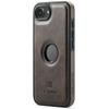 DG.MING For iPhone 16e Case Anti-Drop Leather Coated PC+TPU Phone Back Cover