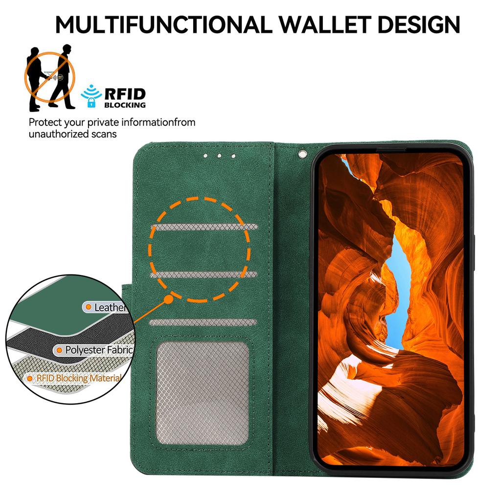 ABEEL For Honor 400 Case Color Splicing Leather Flip Phone Cover RFID Blocking