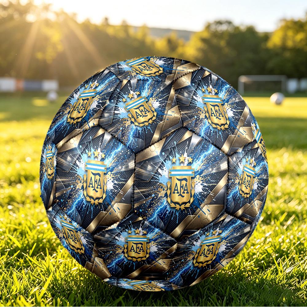 Pallone da Calcio Stampato Argentina Taglia 5 Resistente all'Usura Standard Pallone da Allenamento per Adulti Regalo per tifosi per Partite Sportive Indoor Outdoor