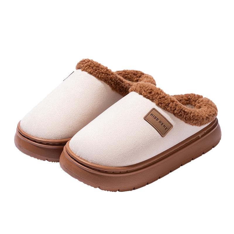Cotton Slippers for Women - Warm Autumn/Winter Non-slip Indoor/Outdoor Plush Shoes