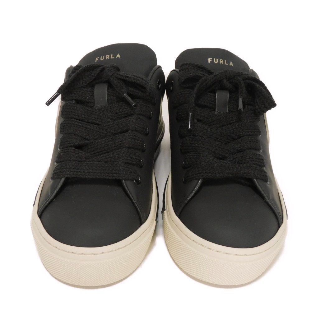 Used Joy Women's Lace-up Shoes (YF42FJO, 36), Rubberized Smooth Calfskin Low-Cut, 7-Eye, 9.1" with Arch Logo, Black