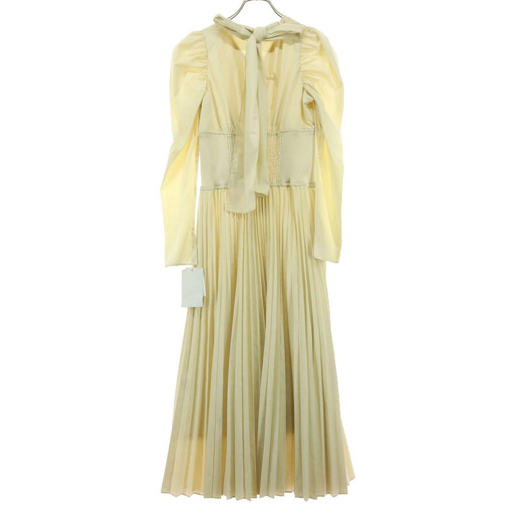 Unused CELFORD Long Sleeve Long Dress 36 White System Pleated Skirt Women Used