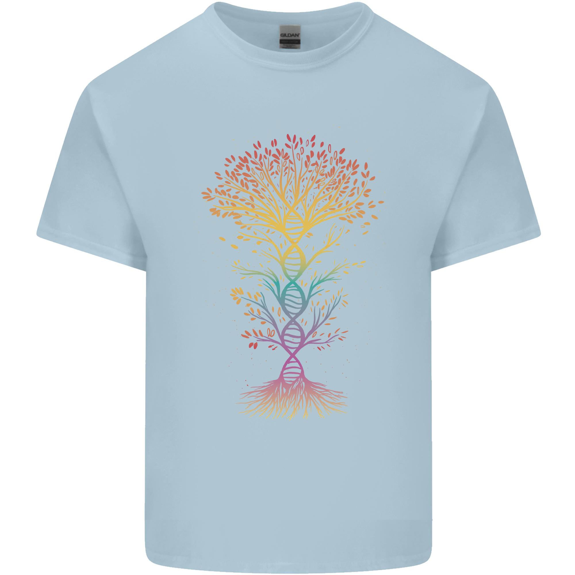 Colourful DNA Tree Biology Science Unisexs Light Cotton TShirt S