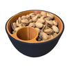 3D Printed Nut Seeds Bowl Snack Storage Container Double Dish with Shell Compartment Pistachios Cherries Fruits Candy Serving Bowl
