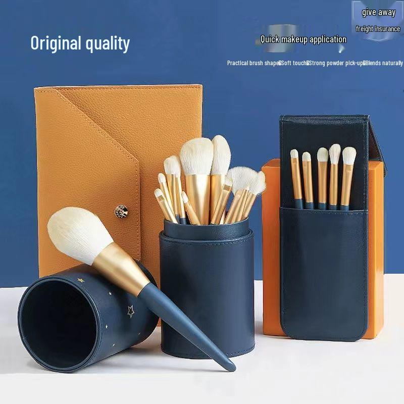 Star Motion Beginner Makeup Brush Set: Soft Hair Powder, Eyeshadow, Blush, and Highlight Brushes.