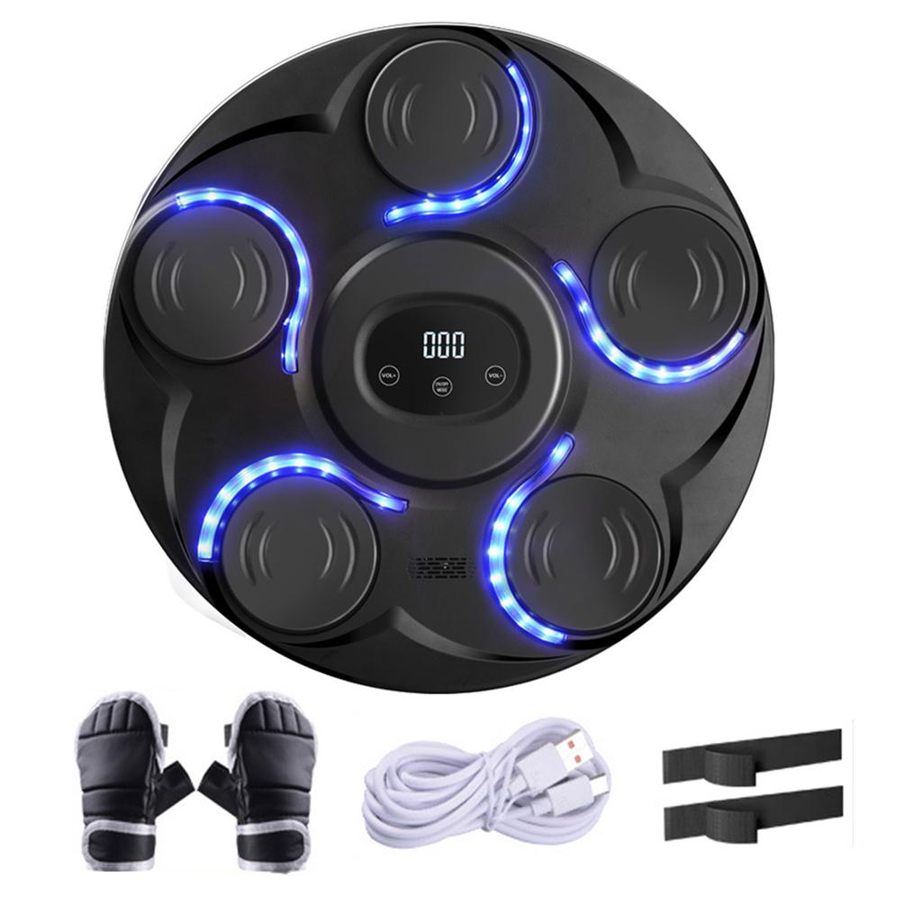 Music Boxing Machine with Gloves, Smart Musical Boxing Machine Wall Mounted Punching Trainer with 7