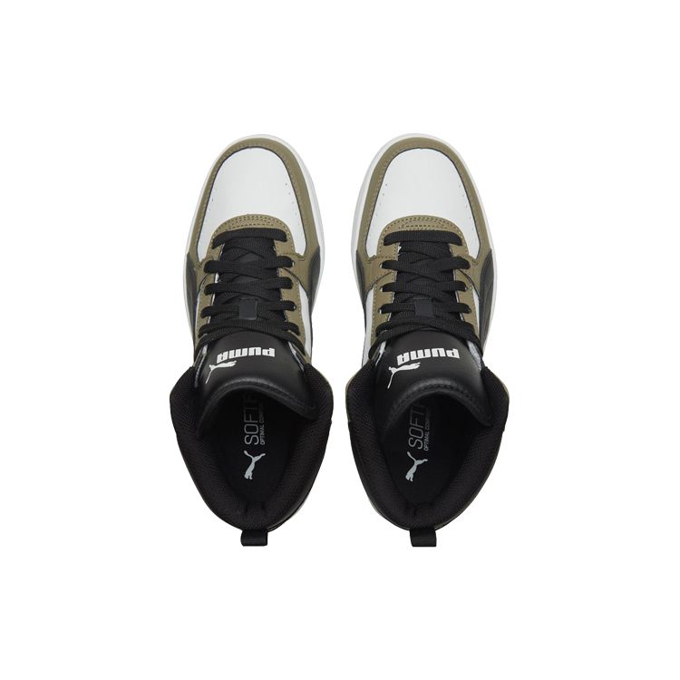 Puma Rebound Joy Retro Piele Sintetică Absorbție Șoc Anti-Alunecare Durabil Suport Pantofi de Baschet Mid-Top Adidași Unisex Verde Închis 374765-04