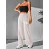 Trendy Casual Wear High Waist Trouser Women's Poly Lycra Pleated Fit Pants Dress