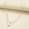 Double-Layer Love Diamond Necklace For Women, Design Sense Temperament Collarbone Chain Trendy Jewelry
