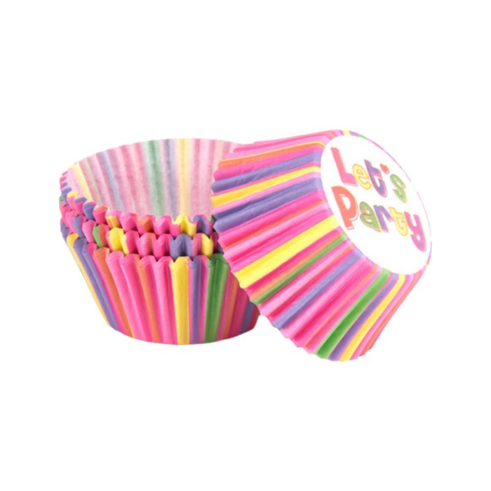 100pcs Colorful Cupcake Liners Greaseproof Paper Standard Size Baking Cups Food Grade Nonstick Molds Muffin Liners