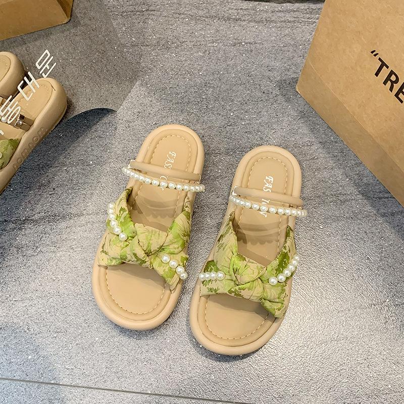 

Muffin sole sandals women s summer new platform fashion versatile with skirts two wear beach shoes 40 зелёный