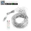 Programovatelné chytré Bluetooth LED okenní závěsové svítidlo RGBIC Dream Color Fairy Lights pro vánoční výzdobu svatební ložnice