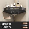 Non-punching Bathroom Suction Cup Rack, Bathroom Wall-mounted Carbon Steel Storage Rack, Suction Cup Corner Rack