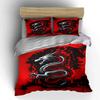 Silver Dragon, Red Flames. Bedding Sets Duvet Cover Sets Duvet Covers Pillowcases(1 * Duvet Cover 2 * Pillowcases Without Duvet Insert)
