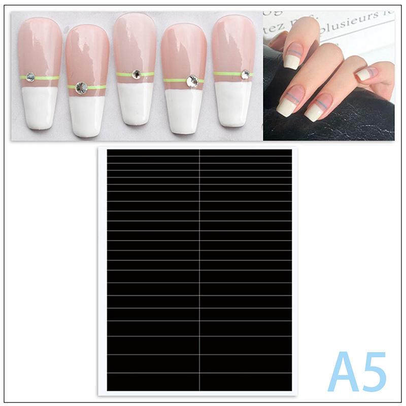 

French Manicure Edge Auxiliary Nail Sticker Wavy Line Diy Nail Art Tips Guides Stickers Stencil Strips Nail Tools Decoration