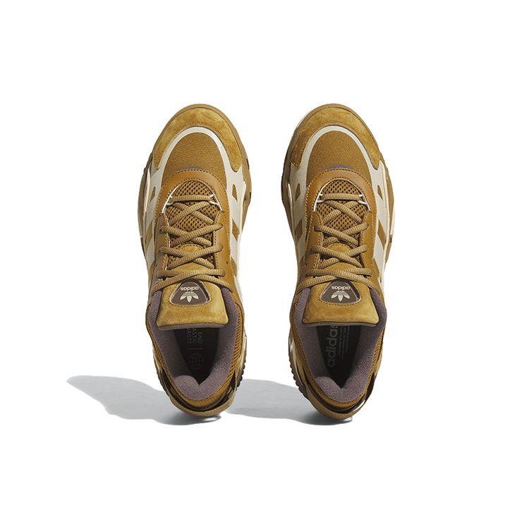 adidas Originals Niteball 2.0 Leather Suede Retro Sports Non-Slip Low-Top Lifestyle Casual Shoes Unisex Casual Shoes Brown Yellow FZ5800