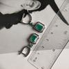 Silver Earrings with Natural Agate 2.617ct, Cubic Zirconia (2197287)